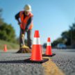 Közlekedési bóják, forgalomirányító terelőkúpok 45 cm magas 6 darabos szett 65926